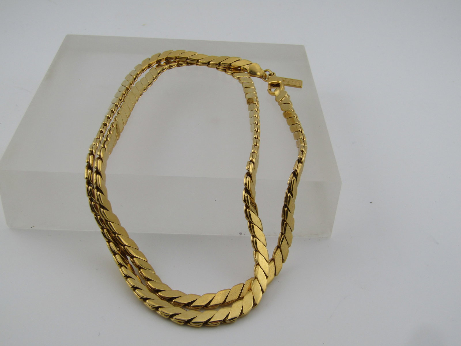 Vintage Napier Thick Slant Link Necklace, 23.5", 1980's-1990's - 3