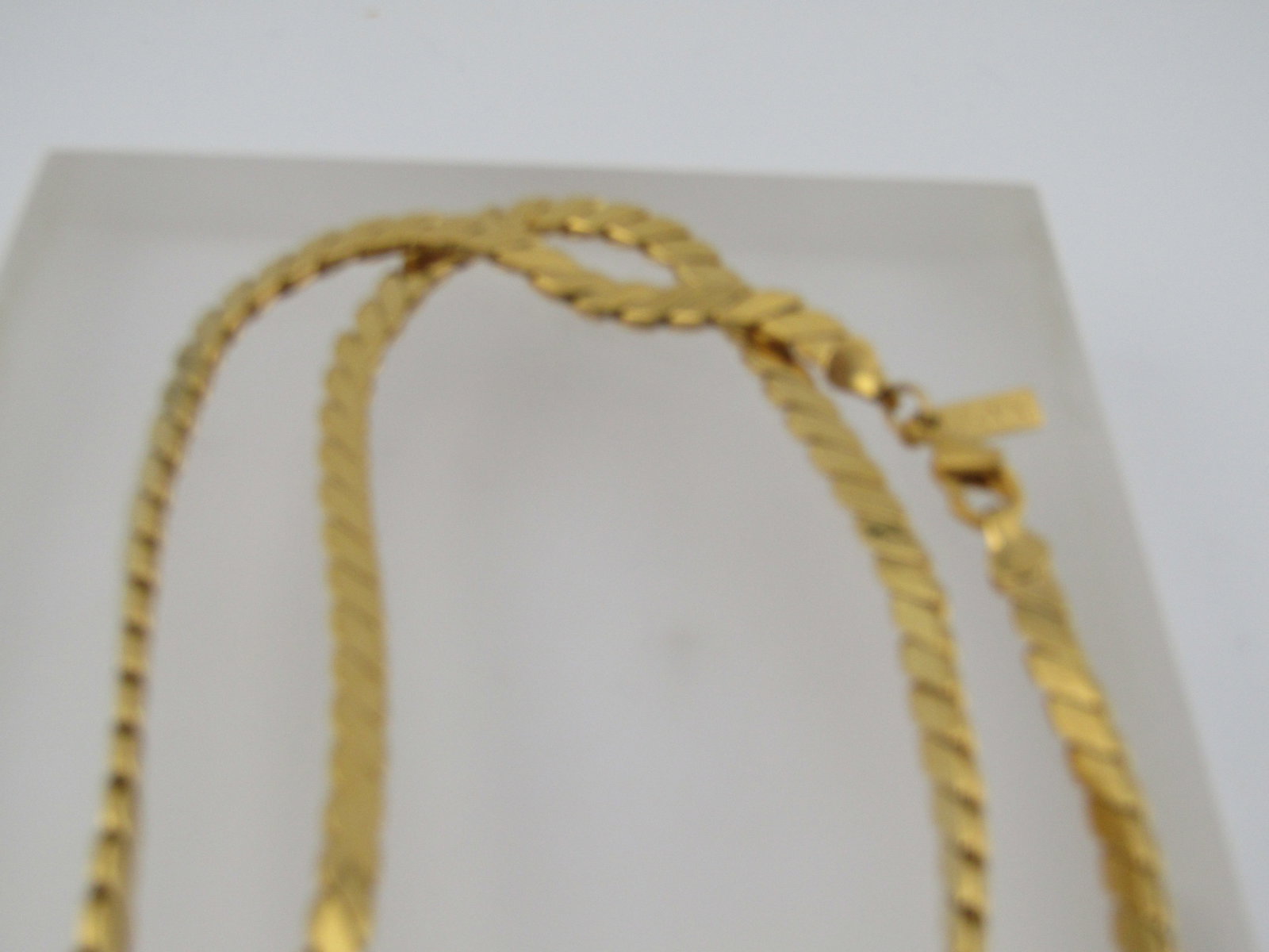 Vintage Napier Thick Slant Link Necklace, 23.5", 1980's-1990's - 4