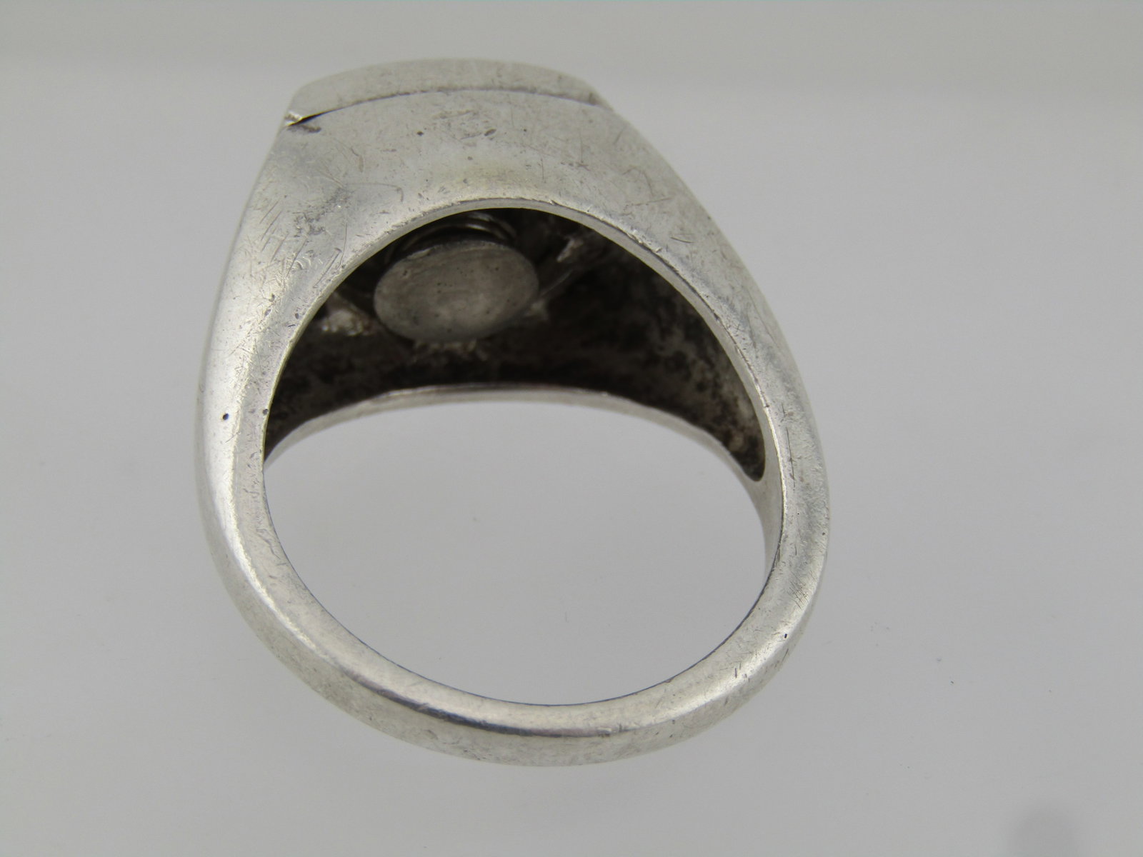 Vintage Sterling Black Stone Men's Ring, Sz. 10.5, 1980's - 6