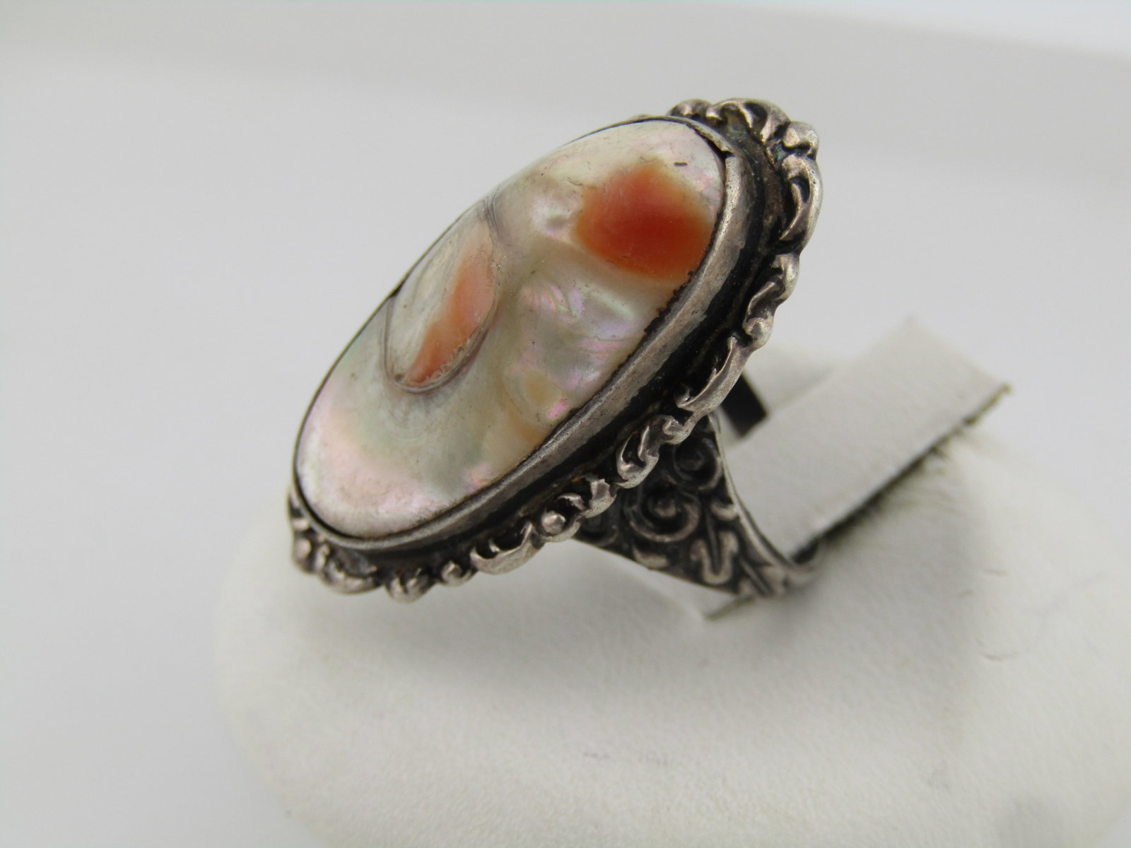Vintage Sterling Blister Pearl Ring, Sz. 6.25, 1940's-1950's, - 3