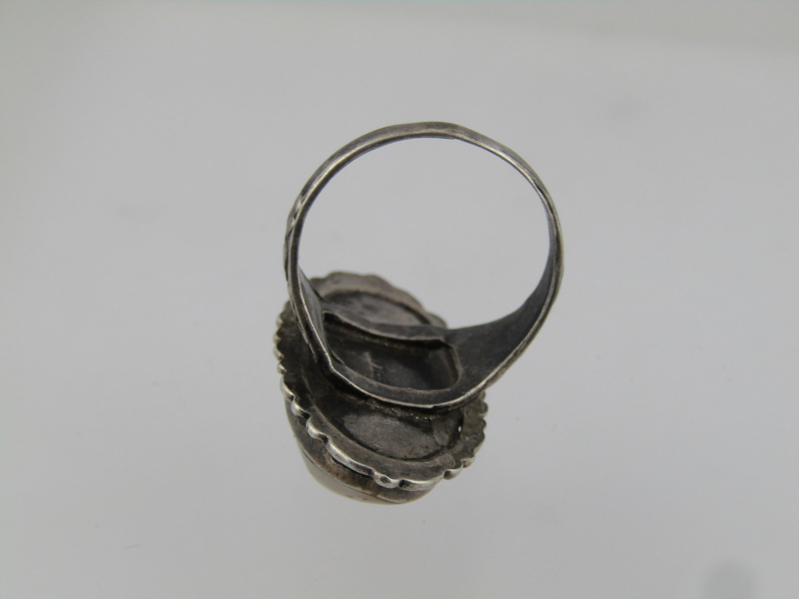 Vintage Sterling Blister Pearl Ring, Sz. 6.25, 1940's-1950's, - 4