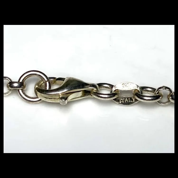 Estate Italian Sterling Silver Chainmail Bib Necklace - 5