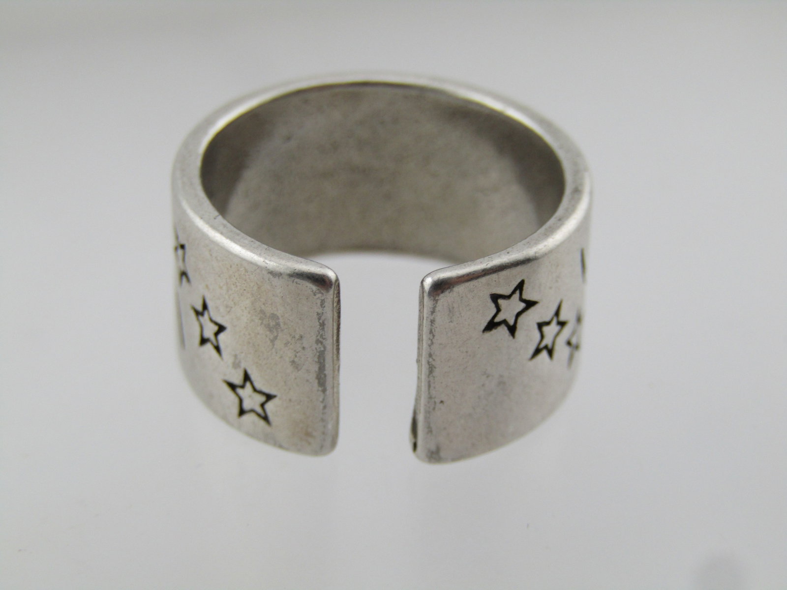 Silver Smile, Lightening, Stars Ring, Size 6, 1990's - 4