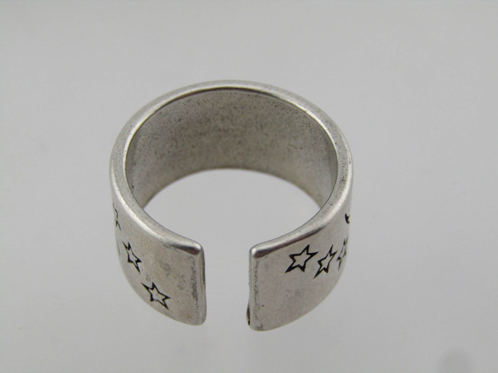 Silver Smile, Lightening, Stars Ring, Size 6, 1990's - 6