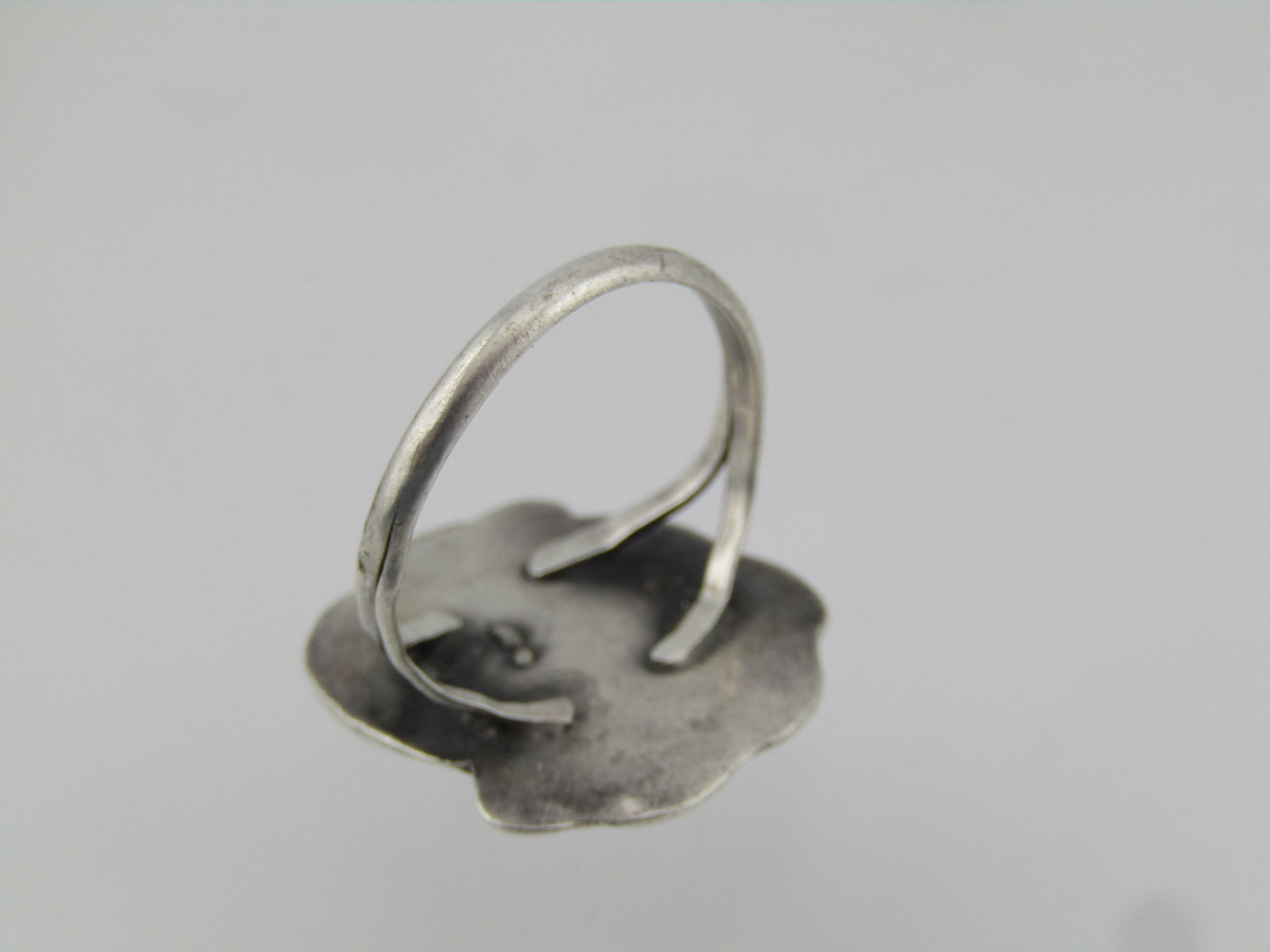 Vintage Sterling Southwestern Green Stone Ring, Sz. 6, 1960's-1970's - 3