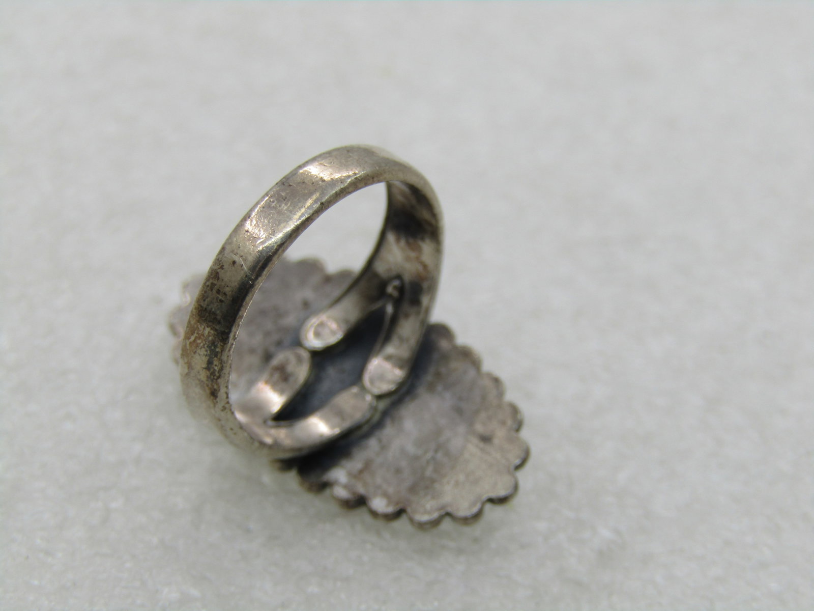 Vintage Sterling Southwestern Malachite Ring, Sz. 5, Bell Trading - 5