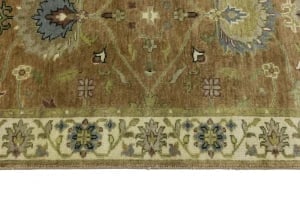 Rust Orange Floral 3X5 Osh Chobi Oriental Rug - 10