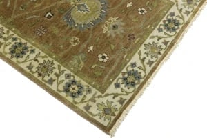 Rust Orange Floral 3X5 Osh Chobi Oriental Rug - 11