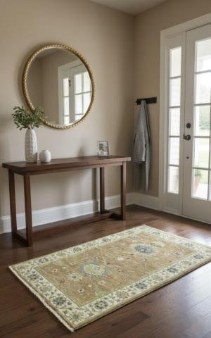Rust Orange Floral 3X5 Osh Chobi Oriental Rug - 2