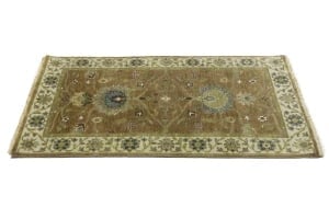 Rust Orange Floral 3X5 Osh Chobi Oriental Rug - 7
