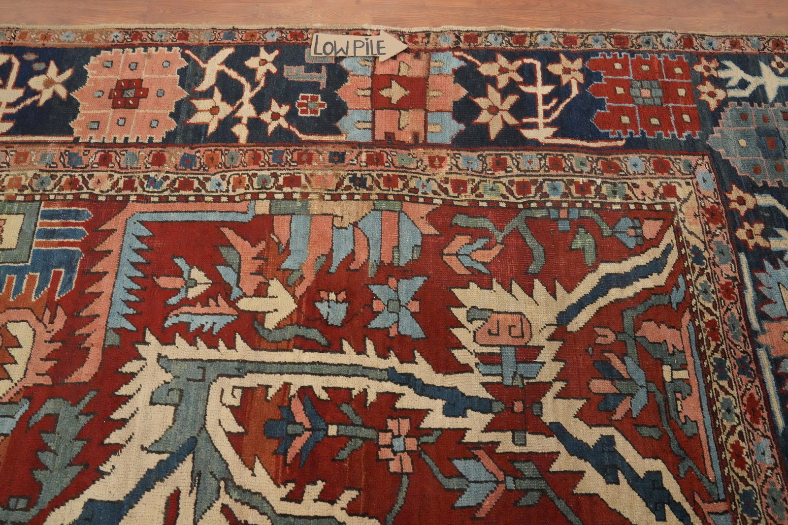 Pre-1900 Vegetable Dye Heriz Serapi Persian Area Rug 8x12 - 10