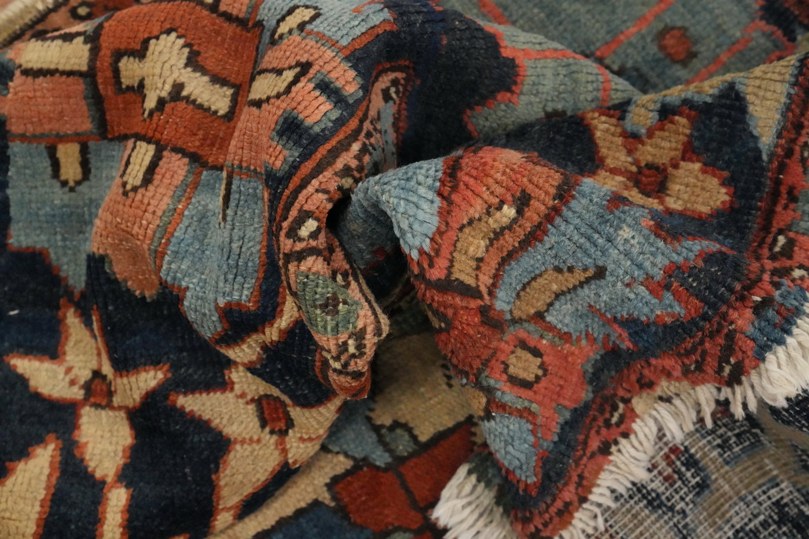 Pre-1900 Vegetable Dye Heriz Serapi Persian Area Rug 8x12 - 17