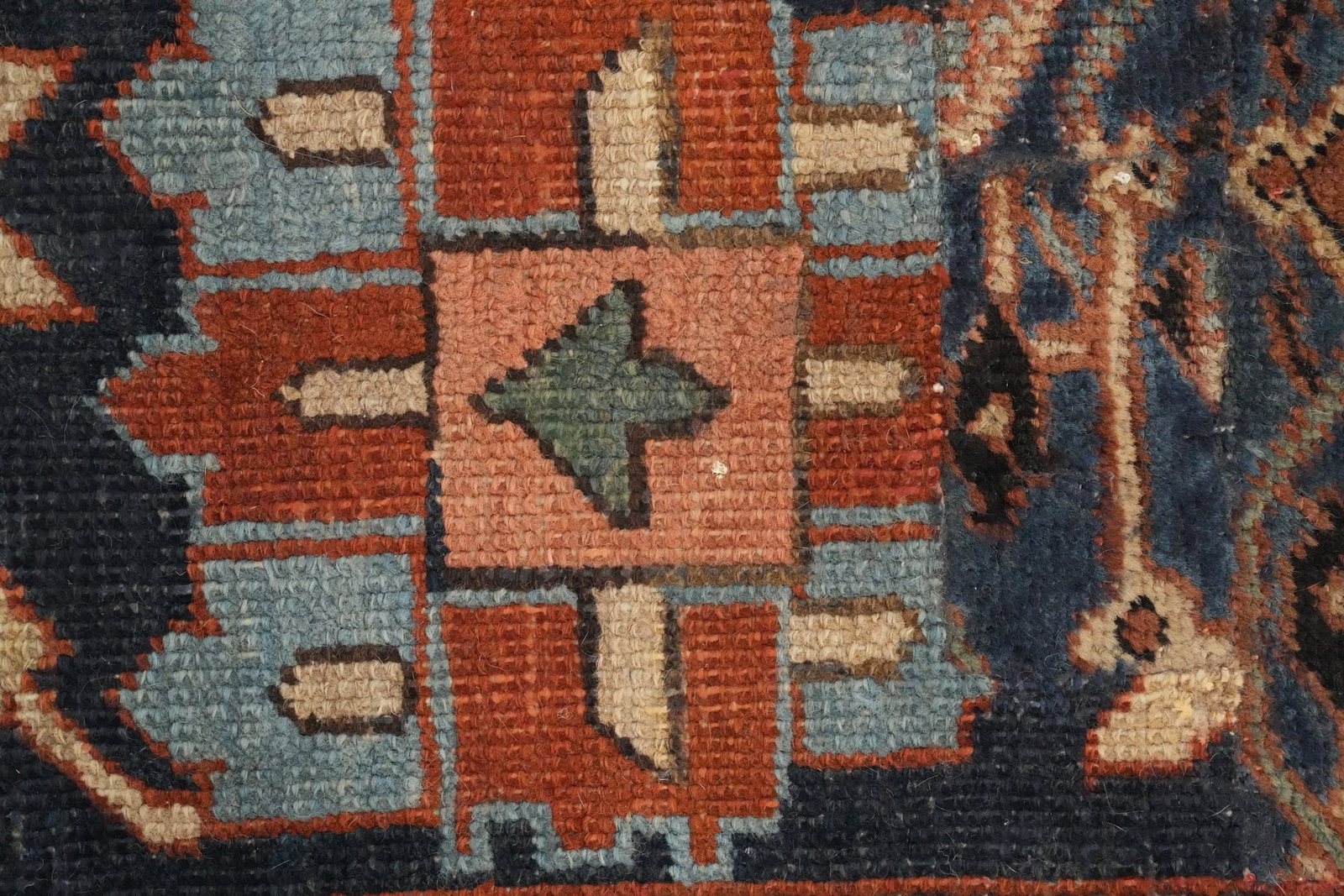 Pre-1900 Vegetable Dye Heriz Serapi Persian Area Rug 8x12 - 7