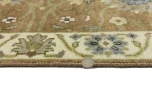 Rust Orange Floral 3X10 Osh Chobi Oriental Runner Rug - 13