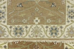 Rust Orange Floral 3X10 Osh Chobi Oriental Runner Rug - 15