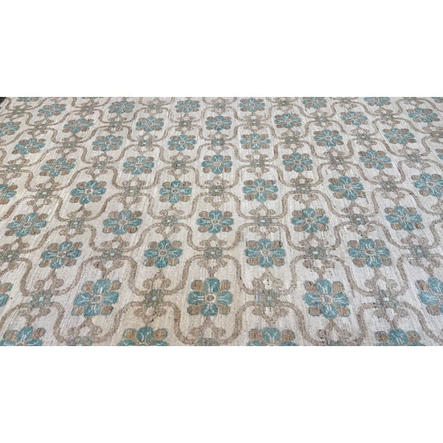 Khotan design hand made rug - 9