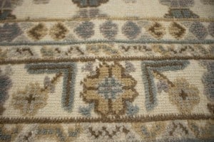 Cream Geometric 8X9 Modern Oriental Rug - 11
