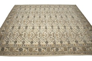 Cream Geometric 8X9 Modern Oriental Rug - 6