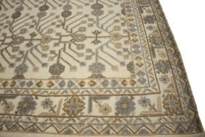 Cream Geometric 8X9 Modern Oriental Rug - 9
