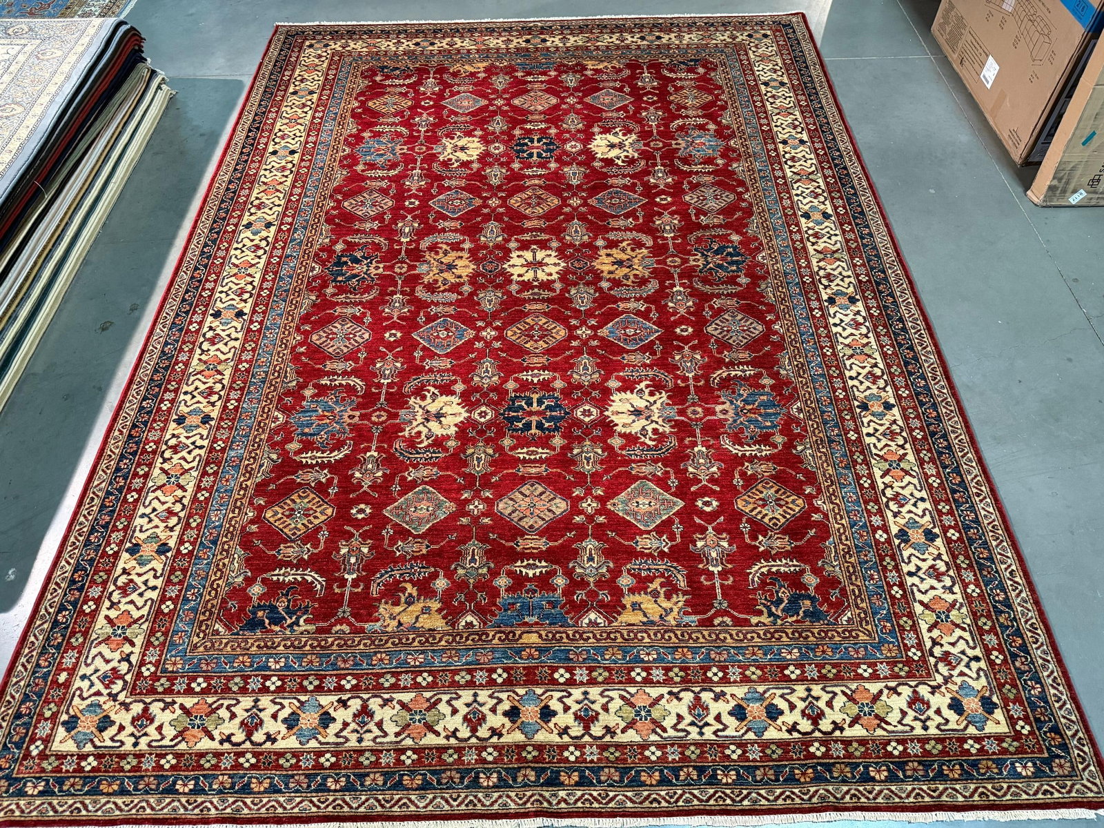 Magnificent Super Kazak Rug 9.1x12.6 (1 of 12)