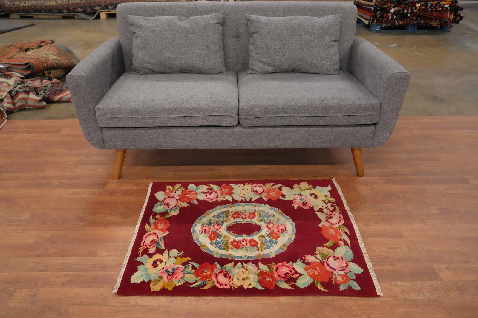 Vegetable Dye Karabagh Oriental Rug 3x3: Title: Vegetable Dye Karabagh Oriental Rug 3x3 Description:A Beautiful Genuine Russia Karabagh rug is Hand Knotted by skillful weavers in Russia with