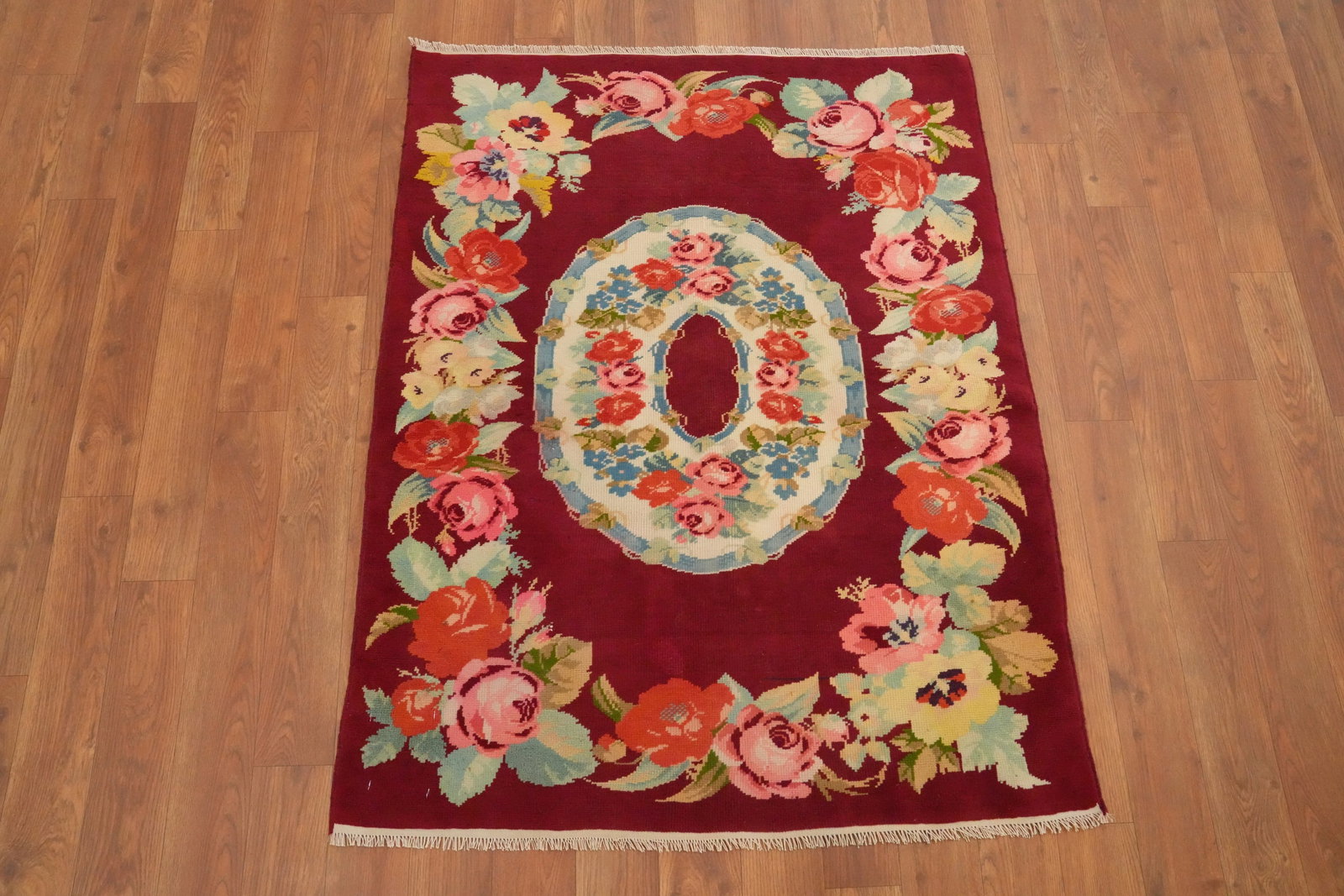 Vegetable Dye Karabagh Oriental Rug 3x3 - 2
