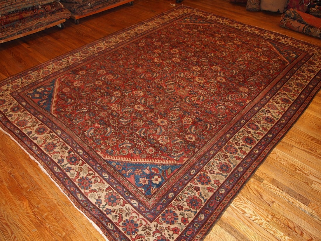 Hand made antique Persian Mahal rug 8.9' x 11.7' ( 274cm x 359cm ) 1900 - 9