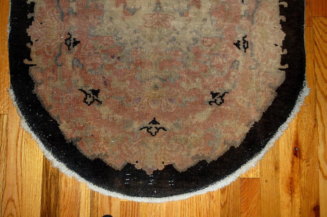 Handmade antique Art Deco Chinese rug 2.10' x 4.9' ( 89cm x 149cm ) 1920 - 2