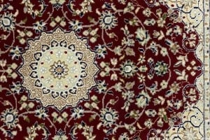 Red Floral 3X10 Indo-Nain Oriental Runner Rug - 11
