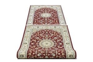 Red Floral 3X10 Indo-Nain Oriental Runner Rug - 17