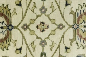 Cream Floral 2'5X13'4 Osh Chobi Peshawar Oriental Runner Rug - 4