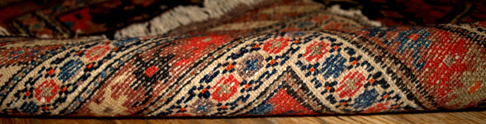 Handmade antique collectible Persian Malayer bag face 2' x 2.3' ( 61cm x 70cm) 1900s - 5