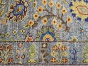 Silver Floral 2'6X8 Oushak Chobi Oriental Runner Rug - 15