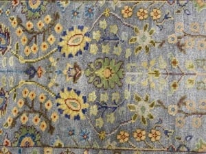 Silver Floral 2'6X8 Oushak Chobi Oriental Runner Rug - 16