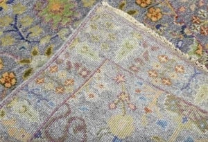 Silver Floral 2'6X8 Oushak Chobi Oriental Runner Rug - 18
