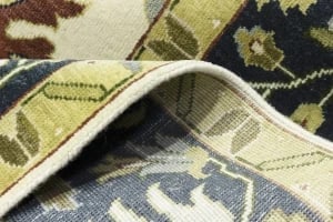 Cream Floral 10X14 Oushak Chobi Oriental Rug - 17