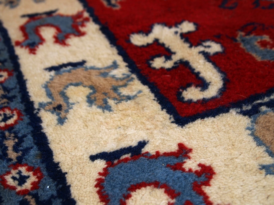 Handmade vintage Caucasian Kazak rug 4' x 6' (122cm x 185cm) 1970s - 7