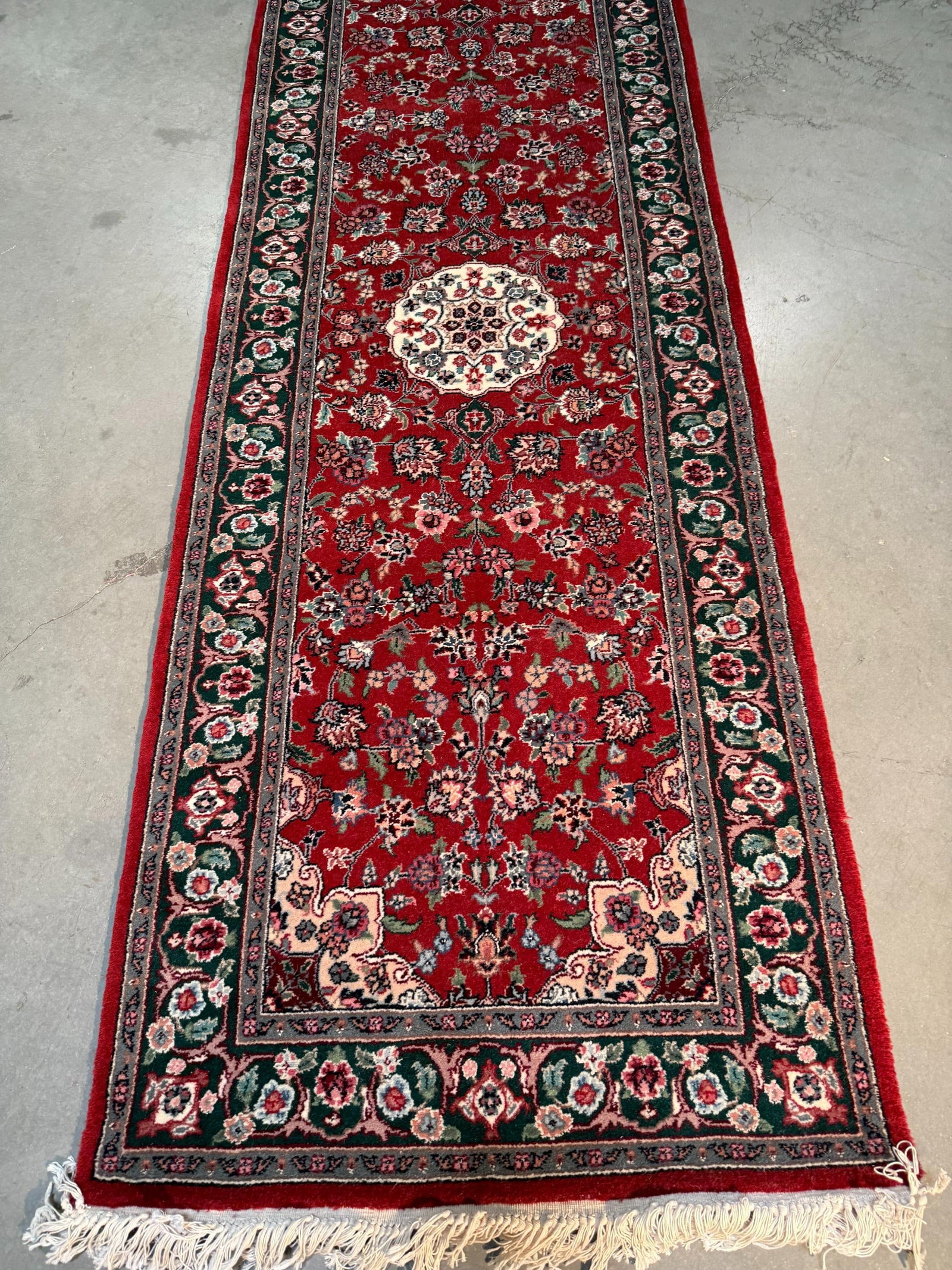 Fine Silk&Wool Tabriz Runner 2.6x10' - 2