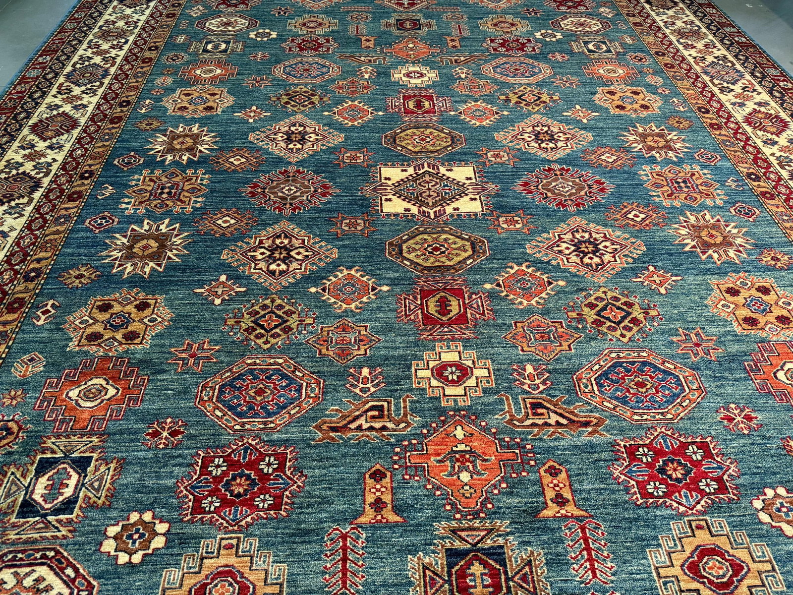 Fine Super Kazak Rug 10x13 - 3