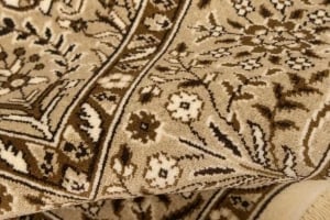 Cream Floral Kirman 4X6 Oriental Rug - 13