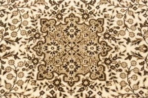 Cream Floral Kirman 4X6 Oriental Rug - 9