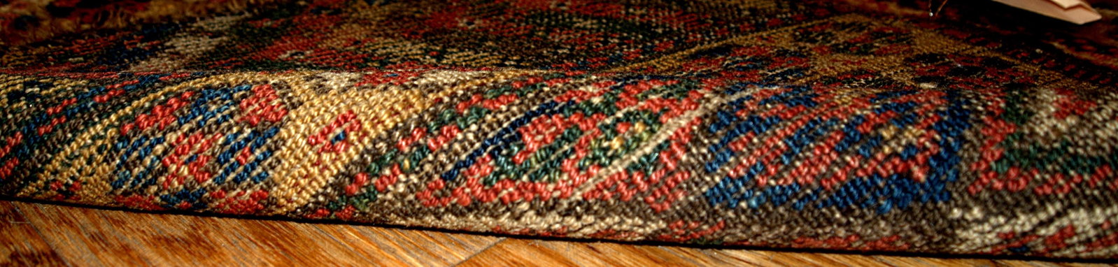 Handmade antique collectible Persian Kurdish bag face 2' x 2' ( 61cm x 61cm ) 1880 - 5