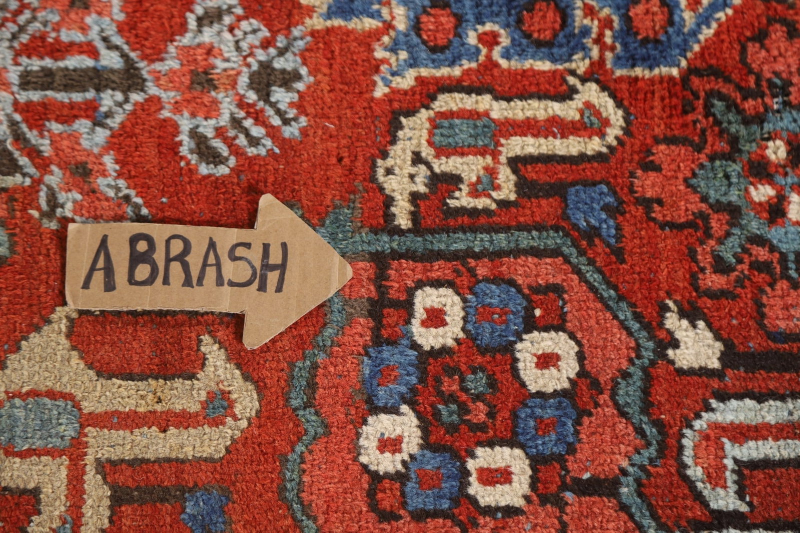 Pre-1900 Vegetable Dye Heriz Serapi Persian Area Rug 9x11 - 10