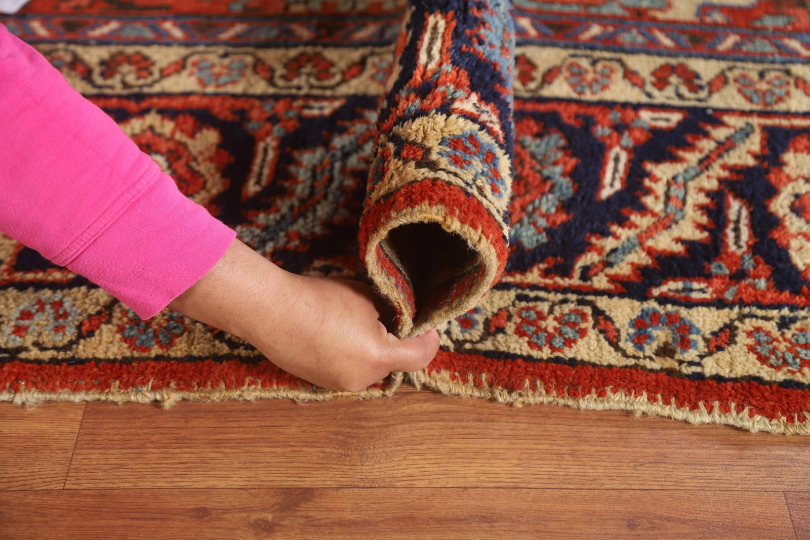 Pre-1900 Vegetable Dye Heriz Serapi Persian Area Rug 9x11 - 19