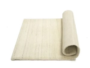 Cream Solid Gabbeh Modern Rug in All Size - 10