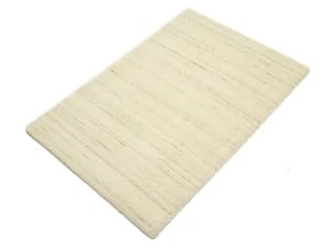 Cream Solid Gabbeh Modern Rug in All Size - 2