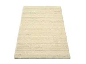 Cream Solid Gabbeh Modern Rug in All Size - 3
