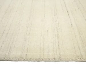 Cream Solid Gabbeh Modern Rug in All Size - 4