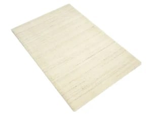 Cream Solid Gabbeh Modern Rug in All Size - 9