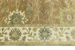Light Rust Floral 5x8 Osh Chobi Oriental Rug - 11